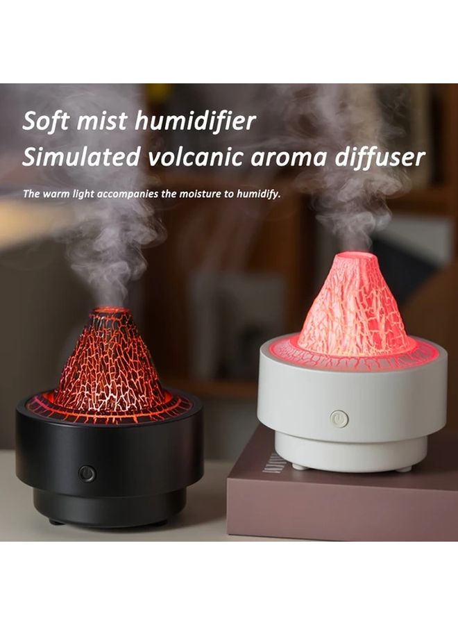 Black Humidifier With Flame Effect Large Mist Spray For Home Relaxation Decor - Image 4